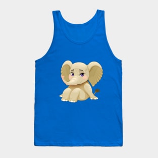 Baby elephant with cute eyes Tank Top